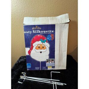 Vintage Brite Star Frosty Silhouette Set Of 3 Lighted Pathway Markers Outdoor